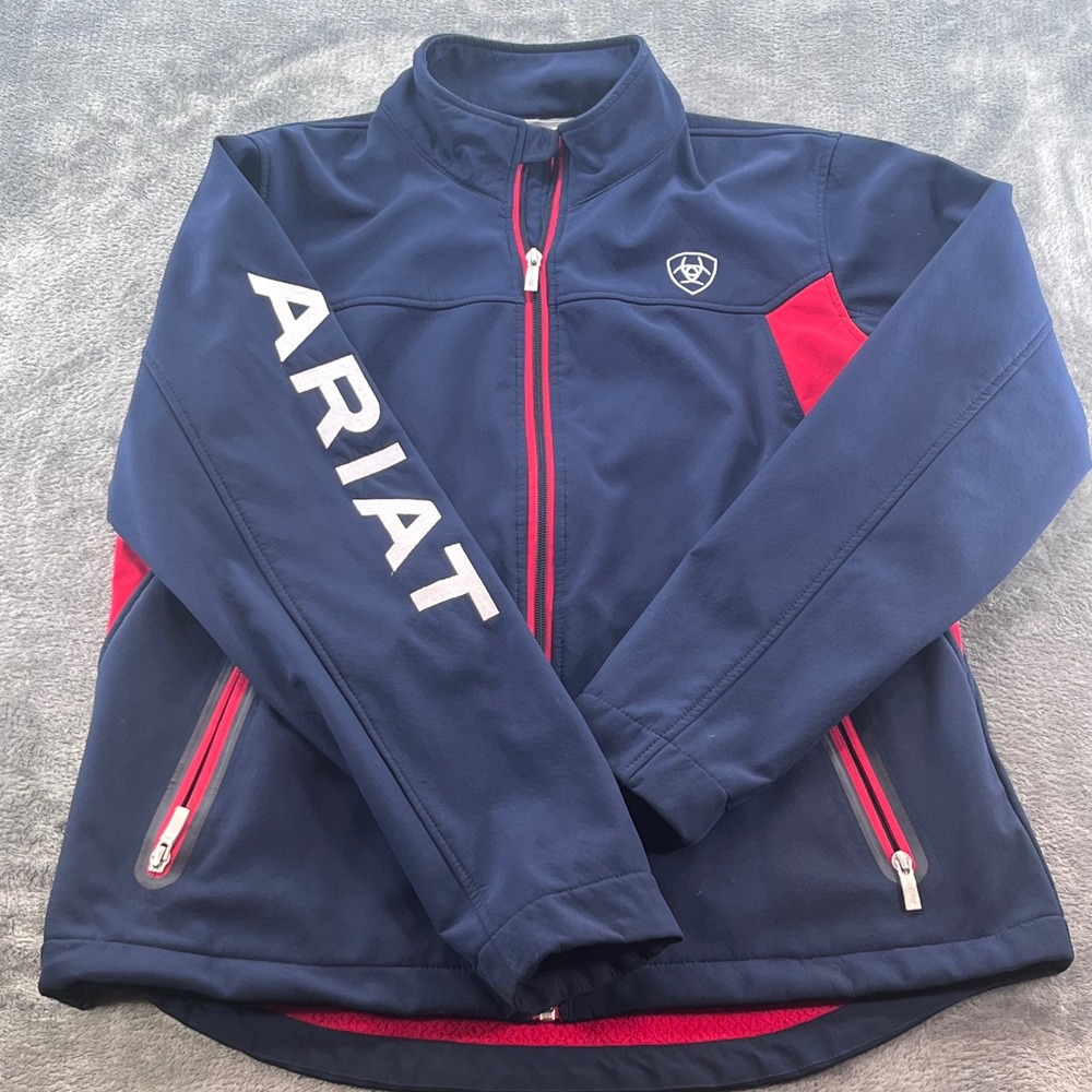 Ariat Women's Ariattek New Team Softshell Jacket Navy Red 10019208 XL